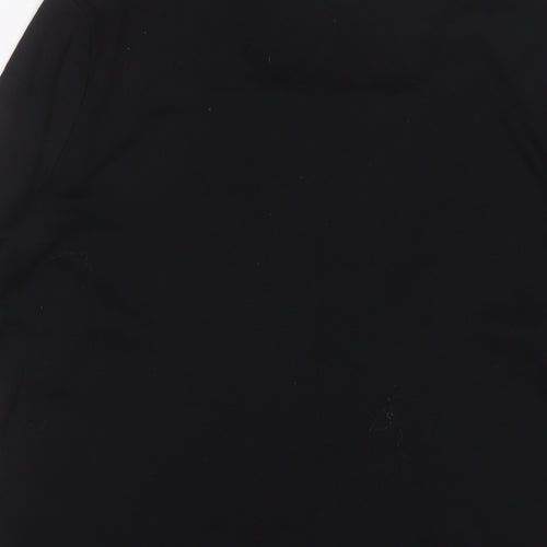 Viz a viz Womens Black Cotton Basic T-Shirt Size 16 Square Neck