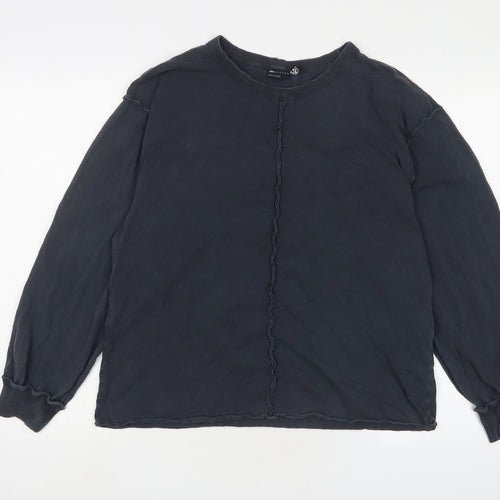 ASOS Womens Blue Cotton Basic T-Shirt Size 8 Crew Neck