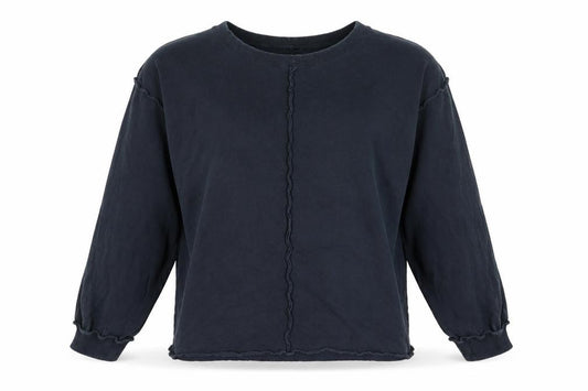 Front view of ASOS women’s blue cotton basic t-shirt, size UK 8, crew neck
