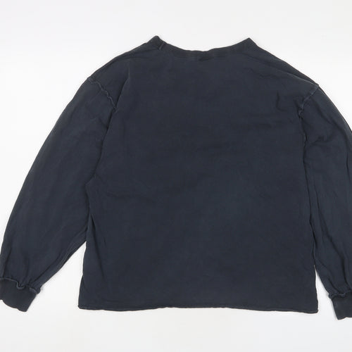 ASOS Womens Blue Cotton Basic T-Shirt Size 8 Crew Neck