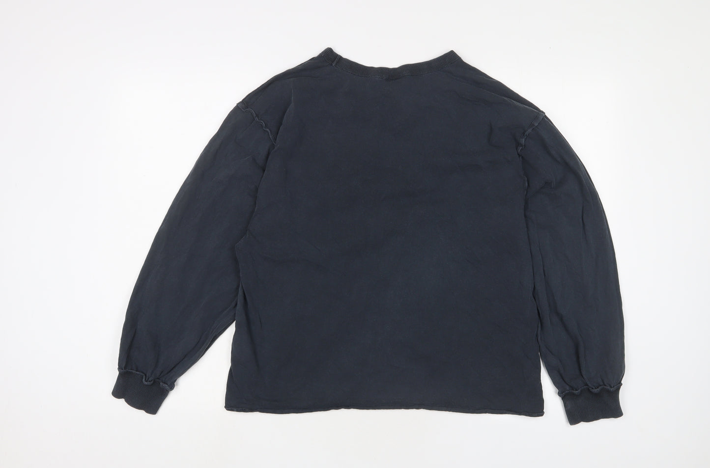 ASOS Womens Blue Cotton Basic T-Shirt Size 8 Crew Neck