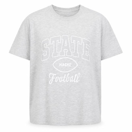 H&M Womens Grey Camel Basic T-Shirt Size L Crew Neck - State Maine Football