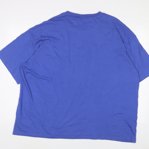 Monki Womens Blue Cotton Basic T-Shirt Size XL Crew Neck