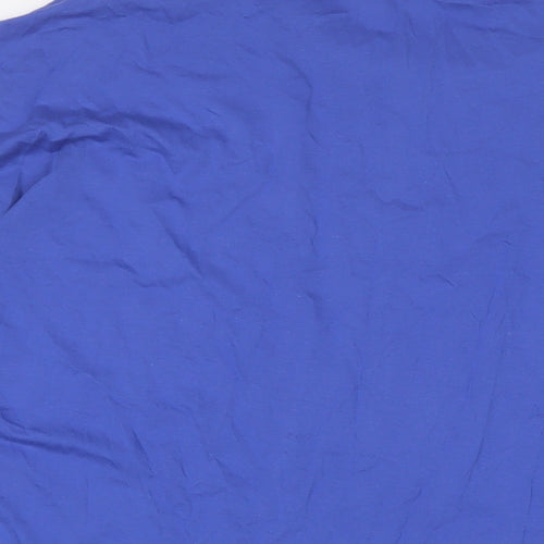 Monki Womens Blue Cotton Basic T-Shirt Size XL Crew Neck