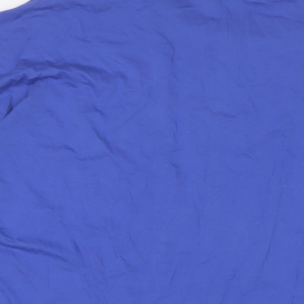 Monki Womens Blue Cotton Basic T-Shirt Size XL Crew Neck