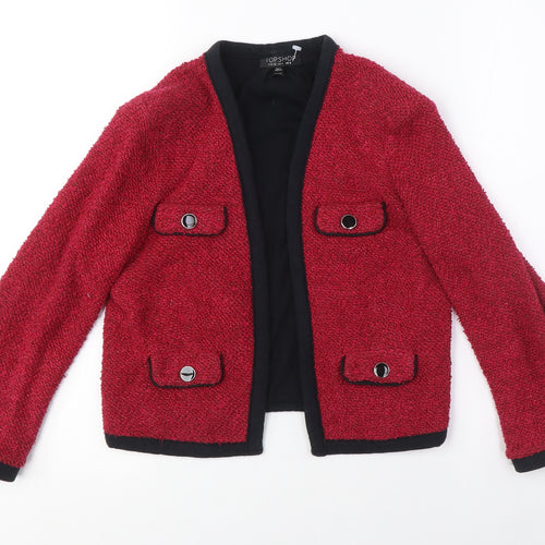 Topshop Women's Red Cardigan Size 8