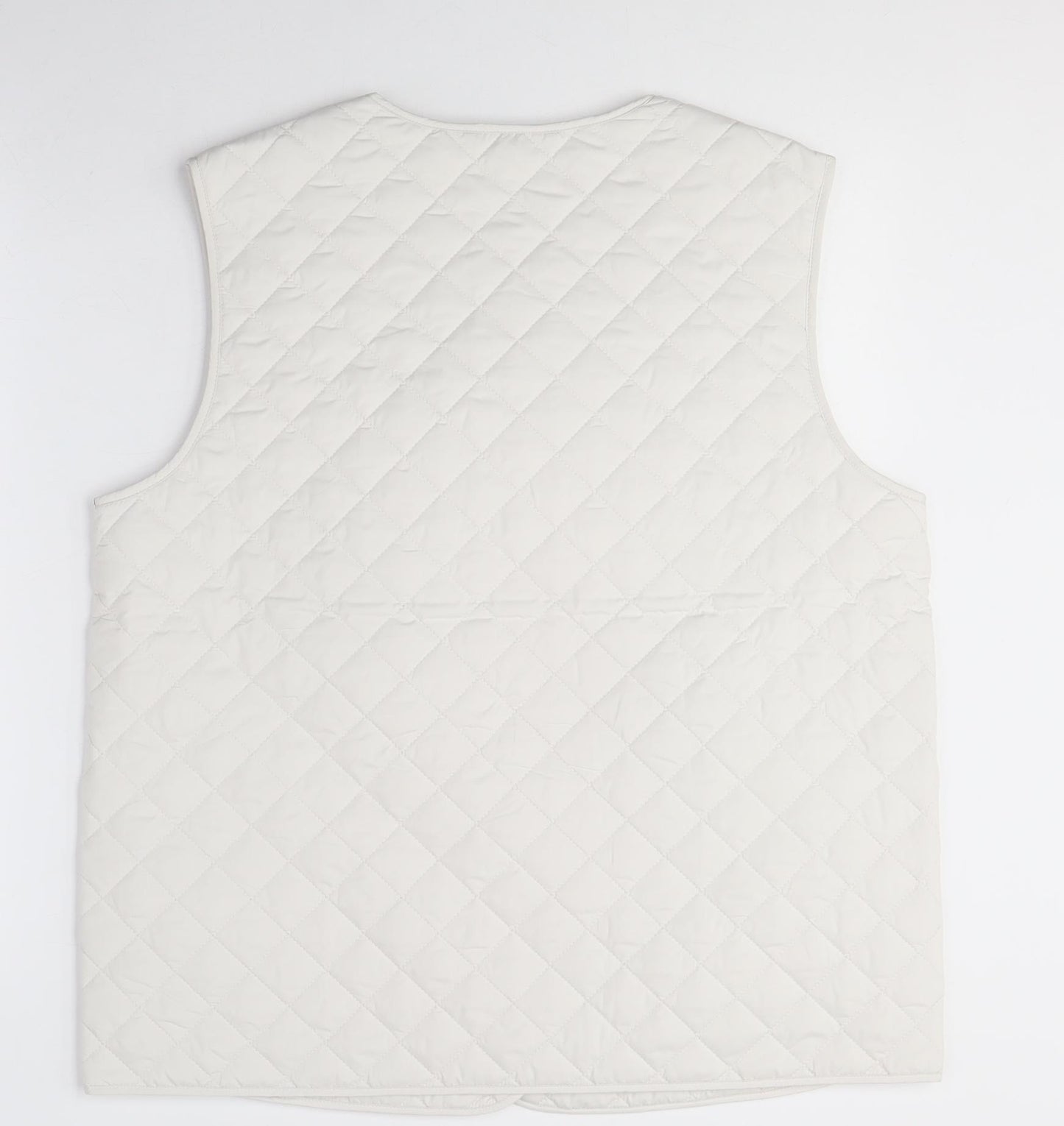 Marks and Spencer White Quilted Women's Waistcoat M