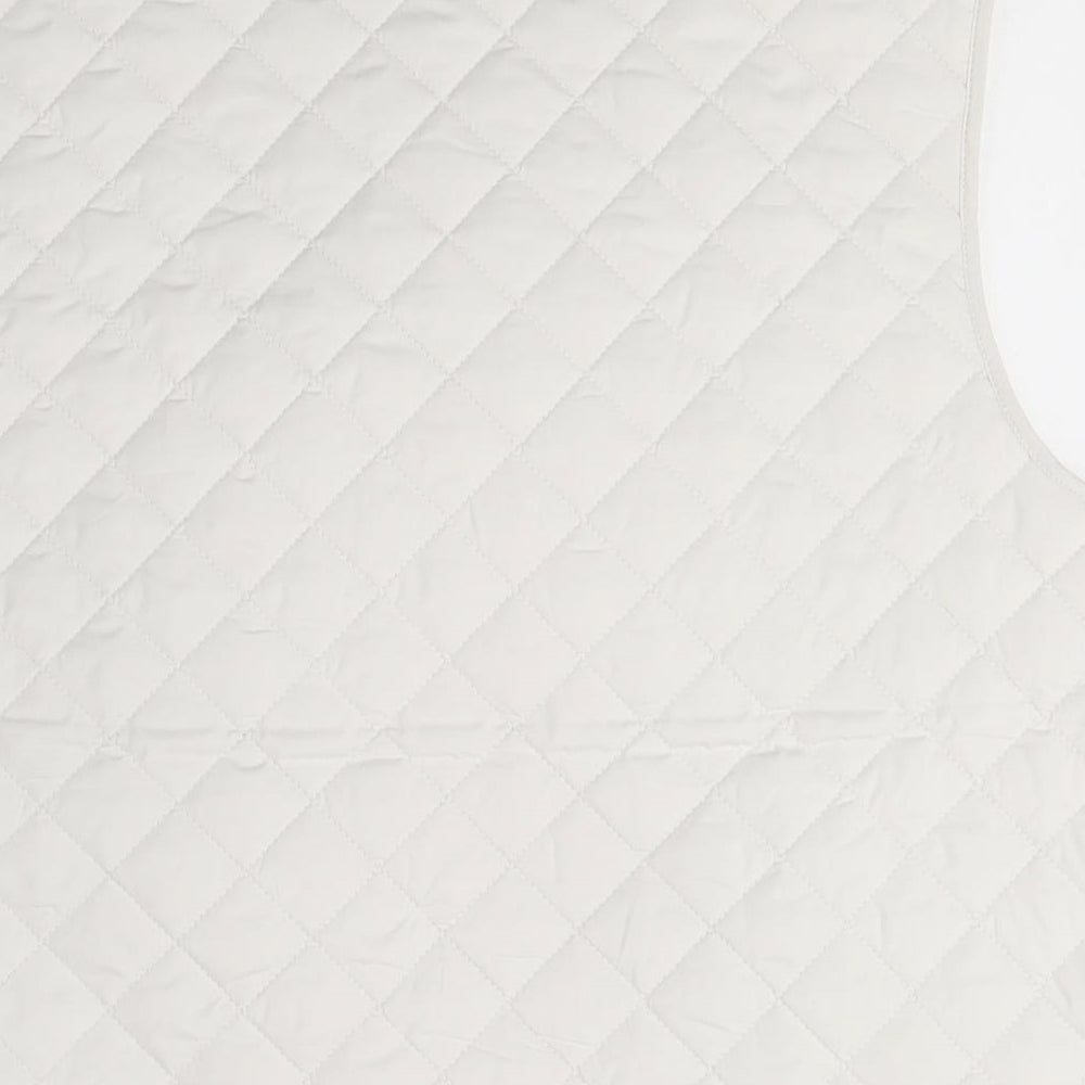 Marks and Spencer White Quilted Women's Waistcoat M