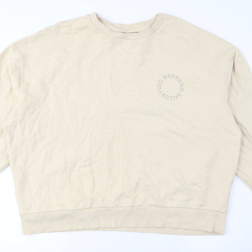 Weekend Collective Women's Beige Pullover Sweatshirt L