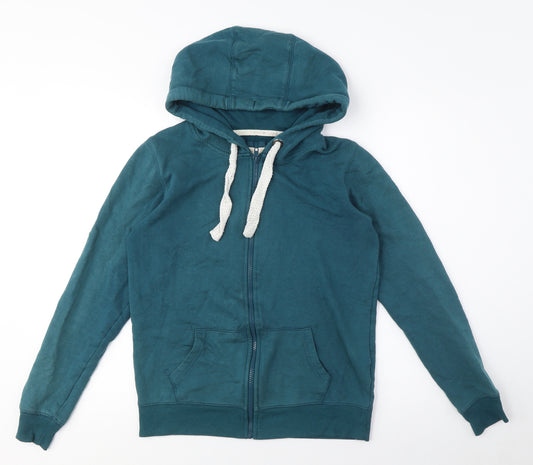 Teal Women’s Full Zip Hoodie Jacket 100% Cotton M