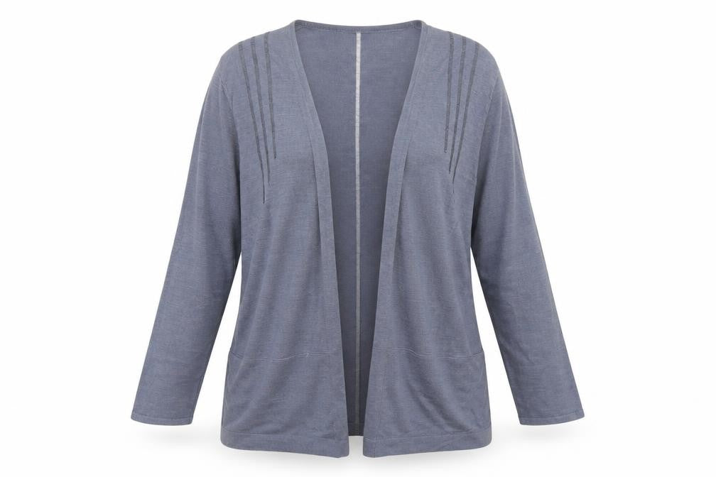 Great Plains Womens Blue V-Neck Viscose Cardigan Jumper Size M