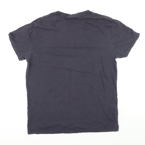 GANT Mens Blue Cotton T-Shirt Size M Round Neck - GANT