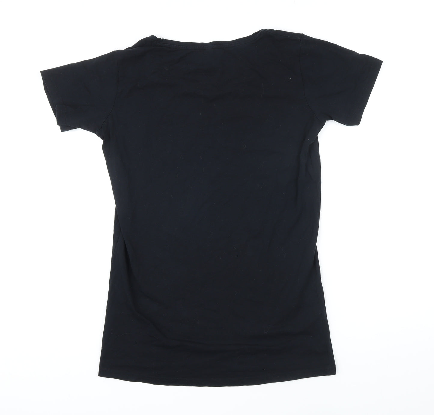 Teejays Womens Black Cotton Basic T-Shirt Size 2XL Sweetheart