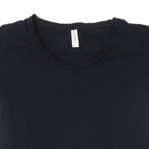 Teejays Womens Black Cotton Basic T-Shirt Size 2XL Sweetheart