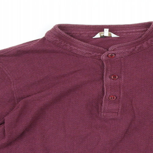 Cotton Traders Mens Red Cotton Blend Pullover Sweatshirt Size M