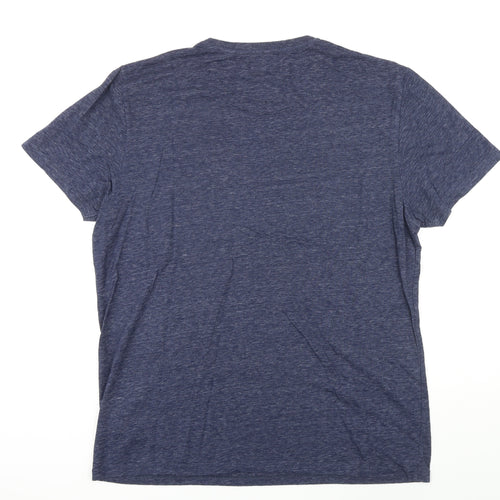 NEXT Mens Blue Cotton T-Shirt Size XL Round Neck