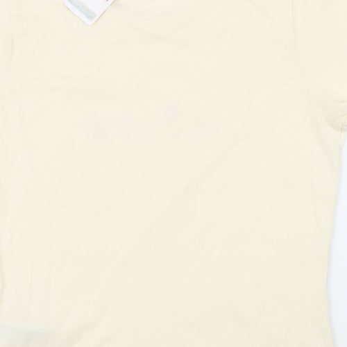 Disney Womens Ivory 100% Cotton Basic T-Shirt Size S Round Neck - Lion King