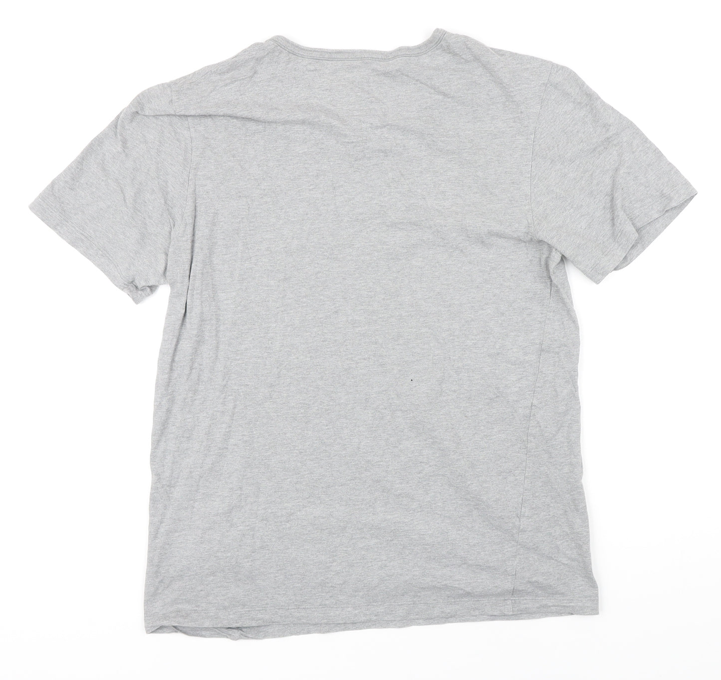 Boss Mens Grey Cotton Blend T-Shirt Size M Round Neck