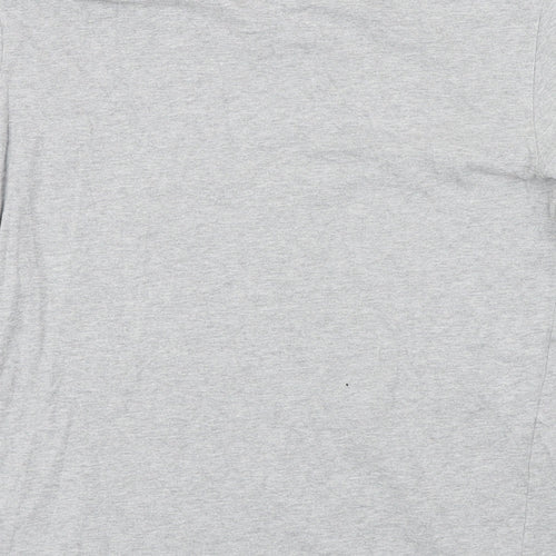 Boss Mens Grey Cotton Blend T-Shirt Size M Round Neck