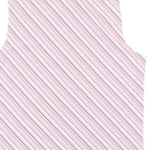 Laura Ashley Womens Pink Polka Dot Cotton Basic T-Shirt Size M Boat Neck - Vintage