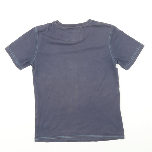 Rocha John Rocha Boys Blue Cotton Basic T-Shirt Size 9-10 Years Round Neck - Guitars