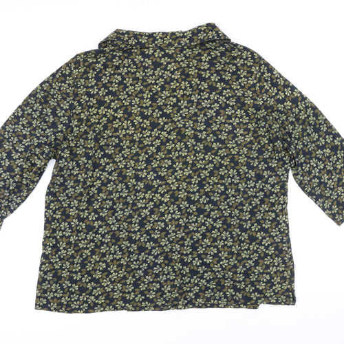 Seasalt Womens Multicoloured Floral 100% Cotton Tunic Blouse Size 20 Collared