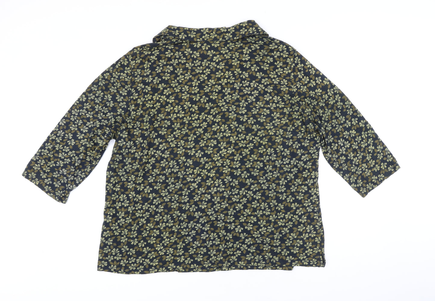 Seasalt Womens Multicoloured Floral 100% Cotton Tunic Blouse Size 20 Collared