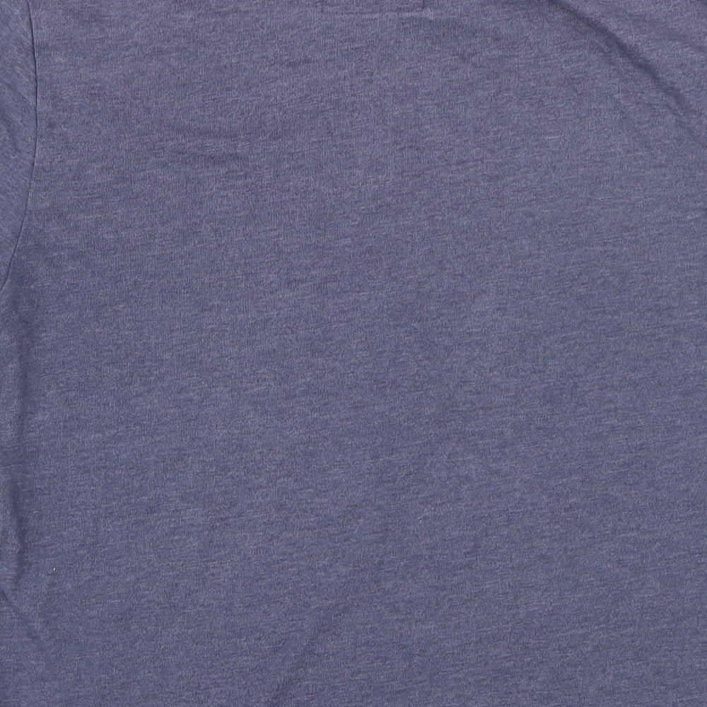 Superdry Mens Blue Cotton T-Shirt Size L Round Neck