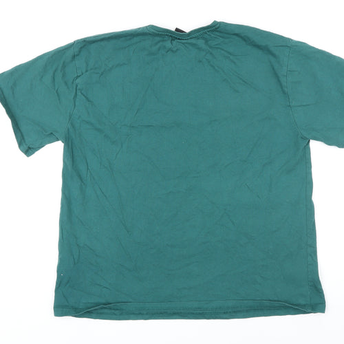 Friends Womens Green 100% Cotton Basic T-Shirt Size 12 Round Neck - Friends Christmas