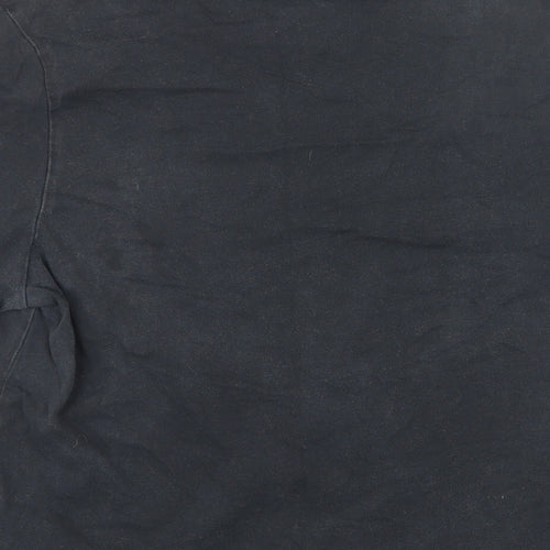 Addidas Womens Black 100% Cotton Basic T-Shirt Size 10 Round Neck