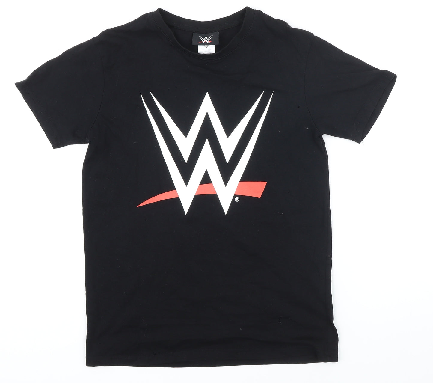 pop gear Boys Black 100% Cotton Basic T-Shirt Size 12-13 Years Round Neck - WWE