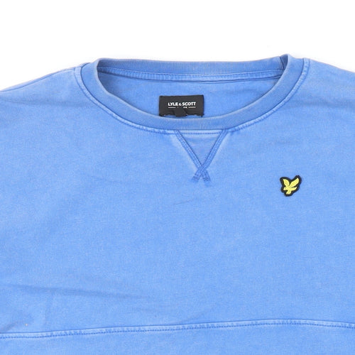 Lyle & Scott Boys Blue 100% Cotton Pullover Sweatshirt Size 14-15 Years