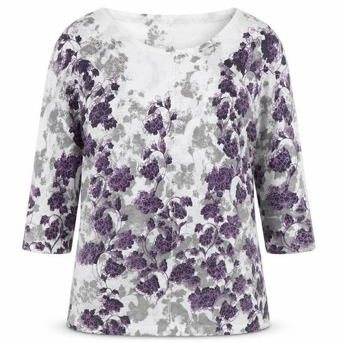 Marks and Spencer Womens White Scoop Neck Floral Acrylic Pullover Jumper Size 12