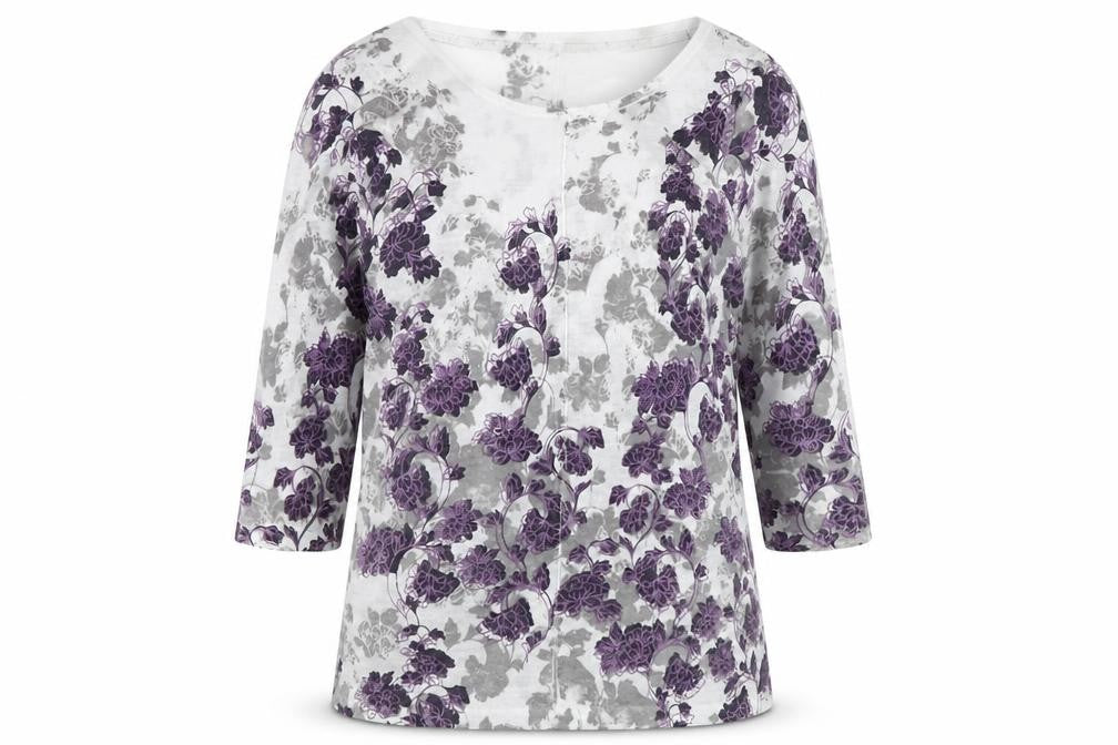 Marks and Spencer Womens White Scoop Neck Floral Acrylic Pullover Jumper Size 12