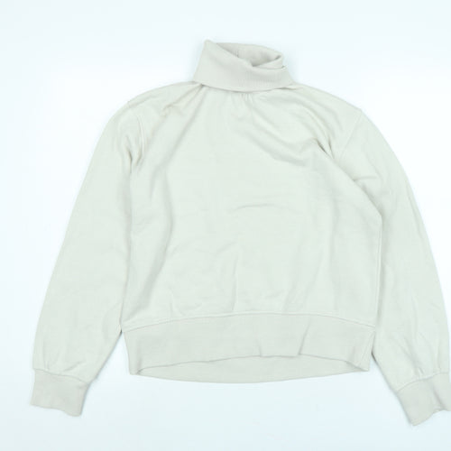 Zara Womens Beige Polyester Pullover Sweatshirt Size S