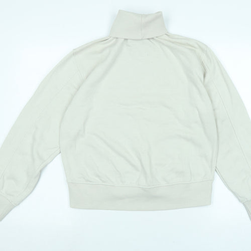 Zara Womens Beige Polyester Pullover Sweatshirt Size S