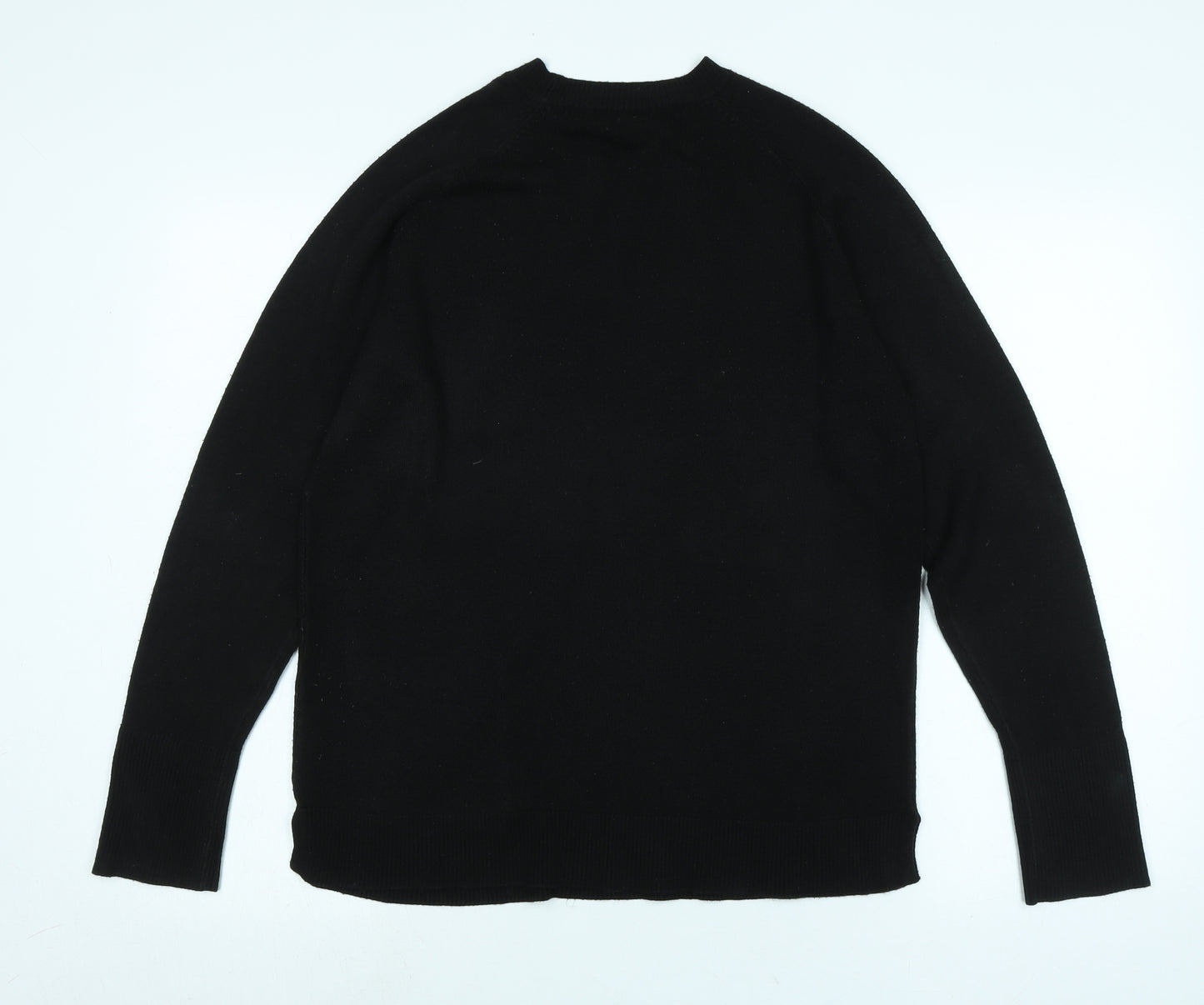 NEXT Womens Black Crew Neck Acrylic Pullover Jumper Size M