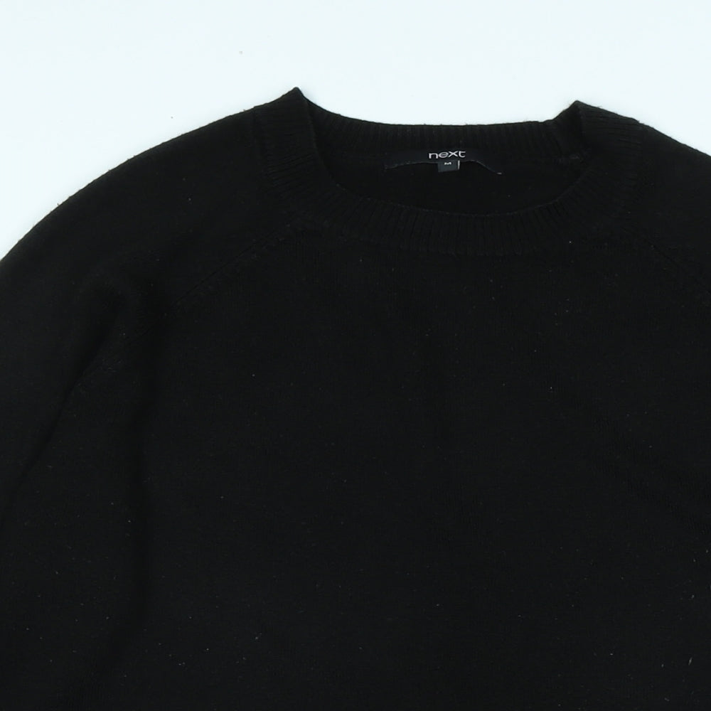 NEXT Womens Black Crew Neck Acrylic Pullover Jumper Size M