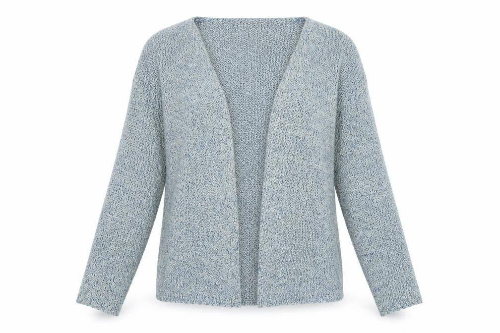 R Studio Womens Blue V-Neck Cotton Cardigan Jumper Size M