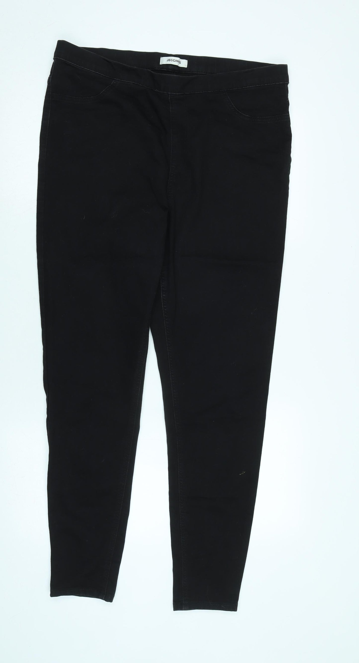 Marks and Spencer Womens Black Cotton Jegging Jeans Size 18 L29 in Regular