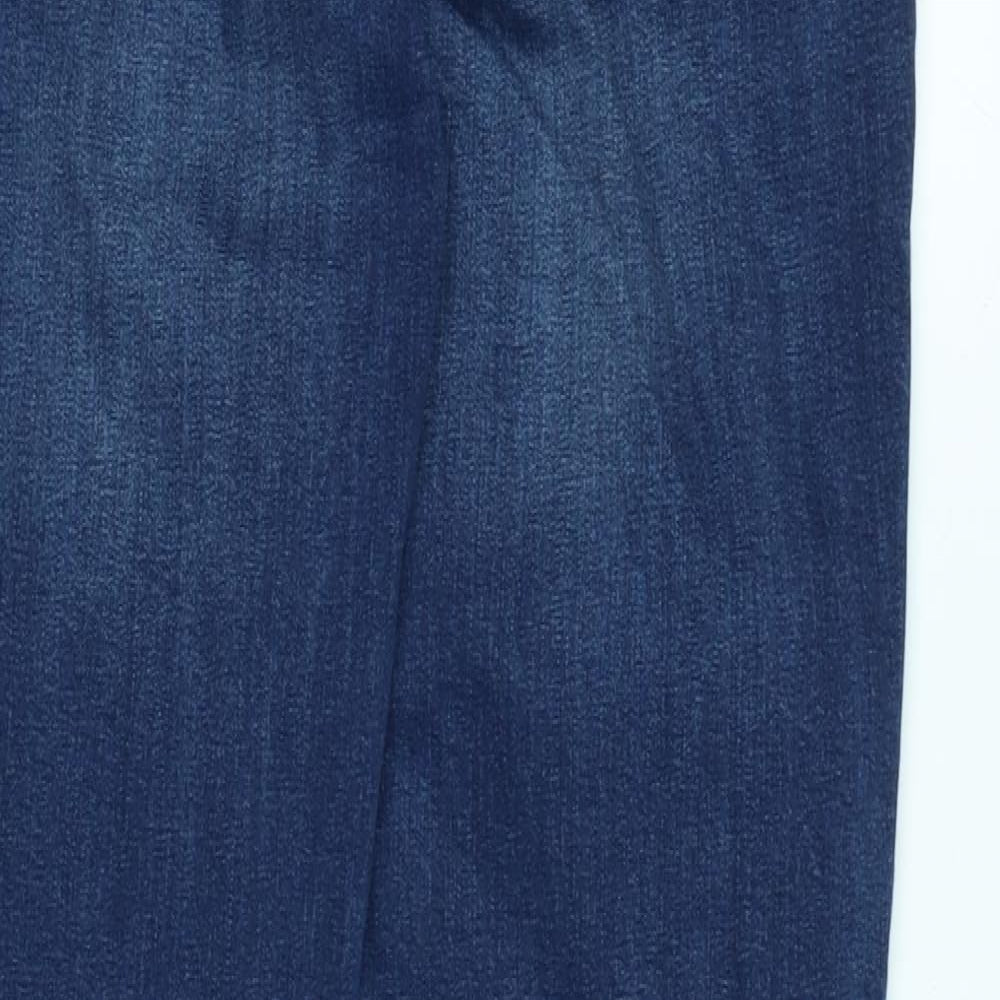 NEXT Mens Blue Cotton Blend Straight Jeans Size 32 in L32 in Regular Zip