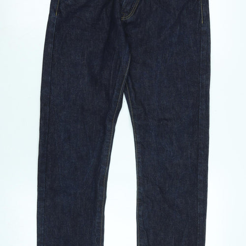 Gap Mens Blue Cotton Blend Straight Jeans Size 31 in L29 in Regular Zip