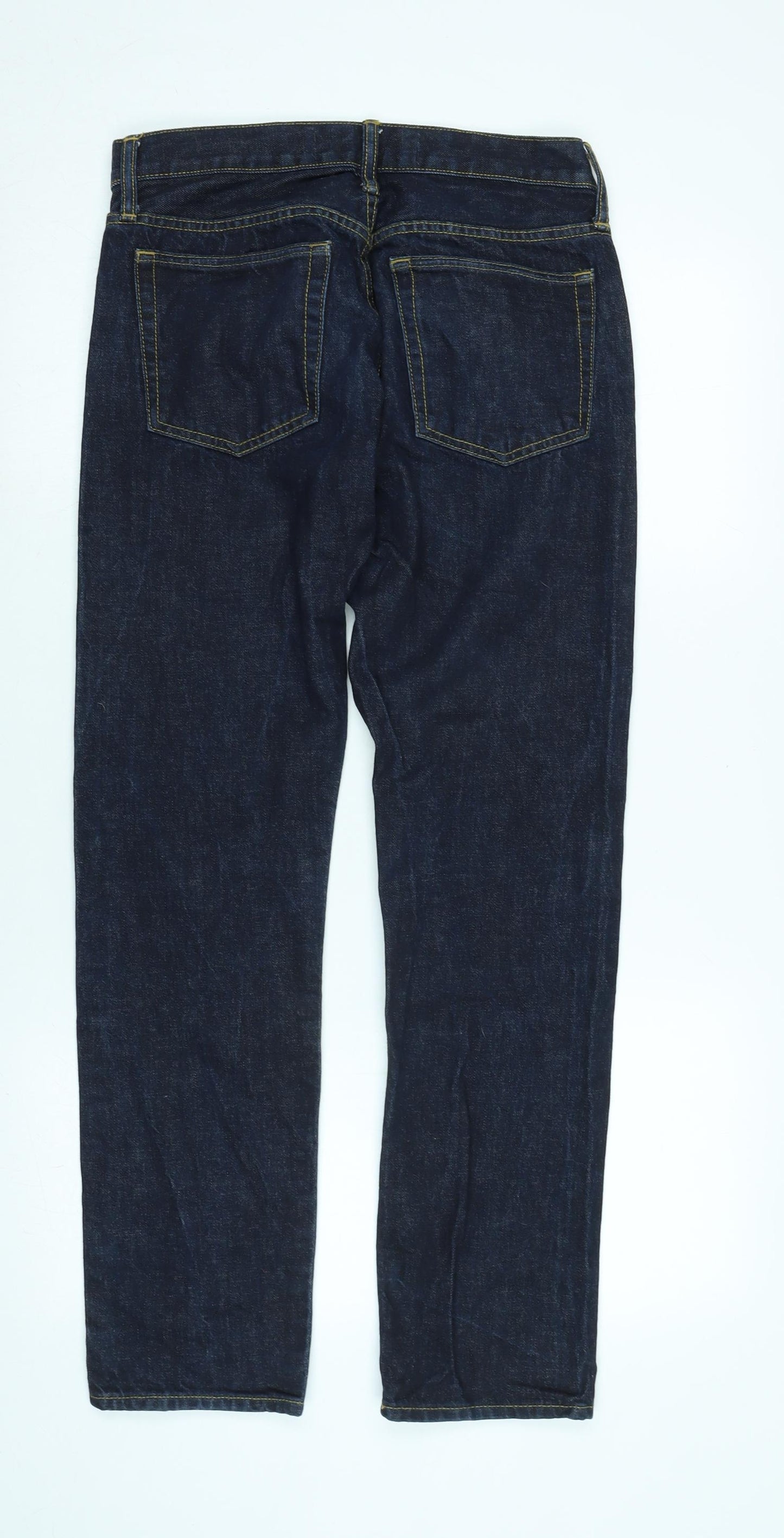 Gap Mens Blue Cotton Blend Straight Jeans Size 31 in L29 in Regular Zip