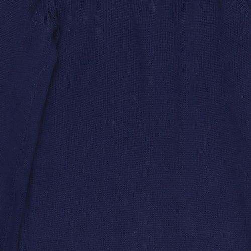 The White Company Womens Blue Cotton Jumper Dress Size 8 Crew Neck