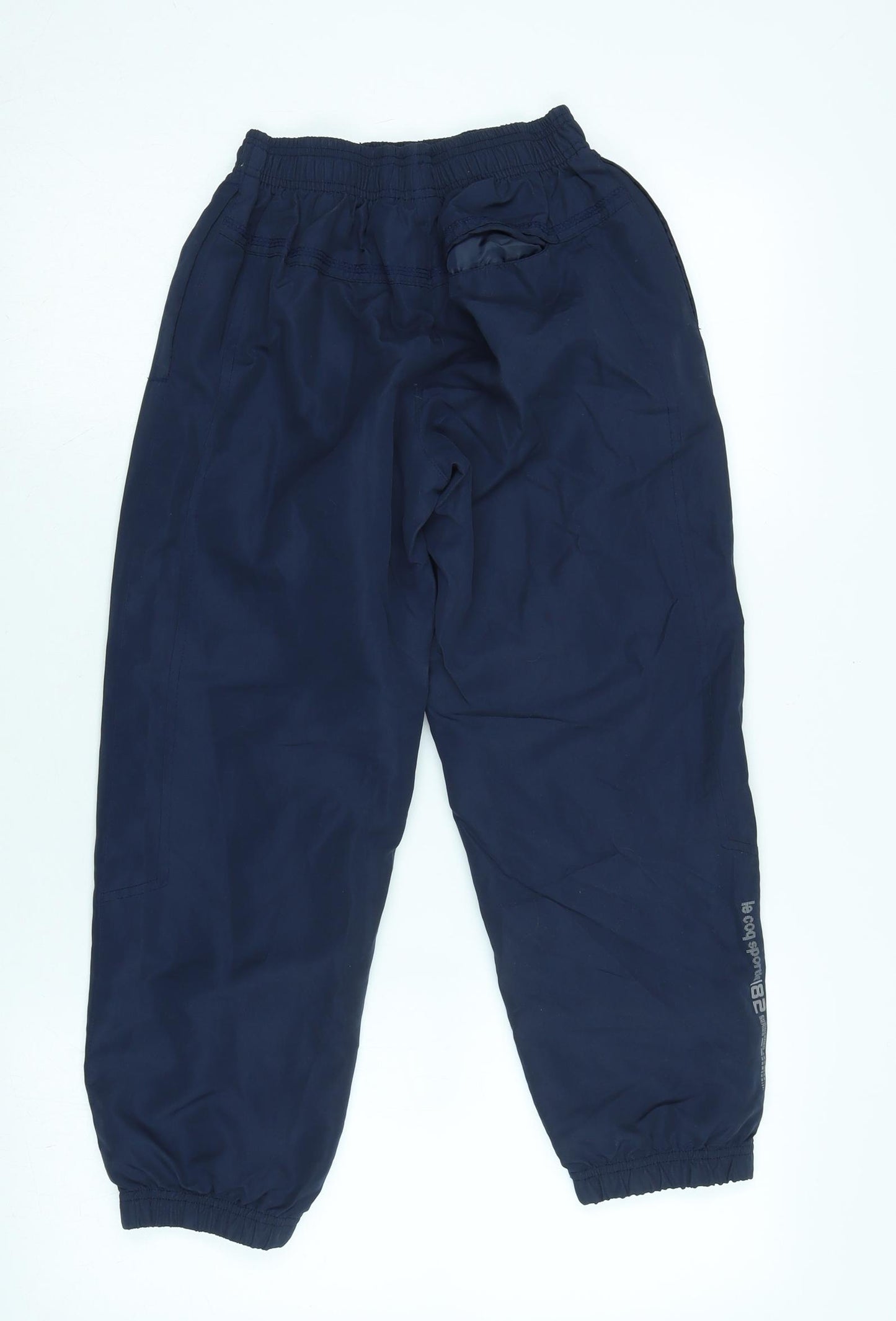 le coq sportif Boys Blue Polyester Jogger Trousers Size 6-7 Years L23 in Regular