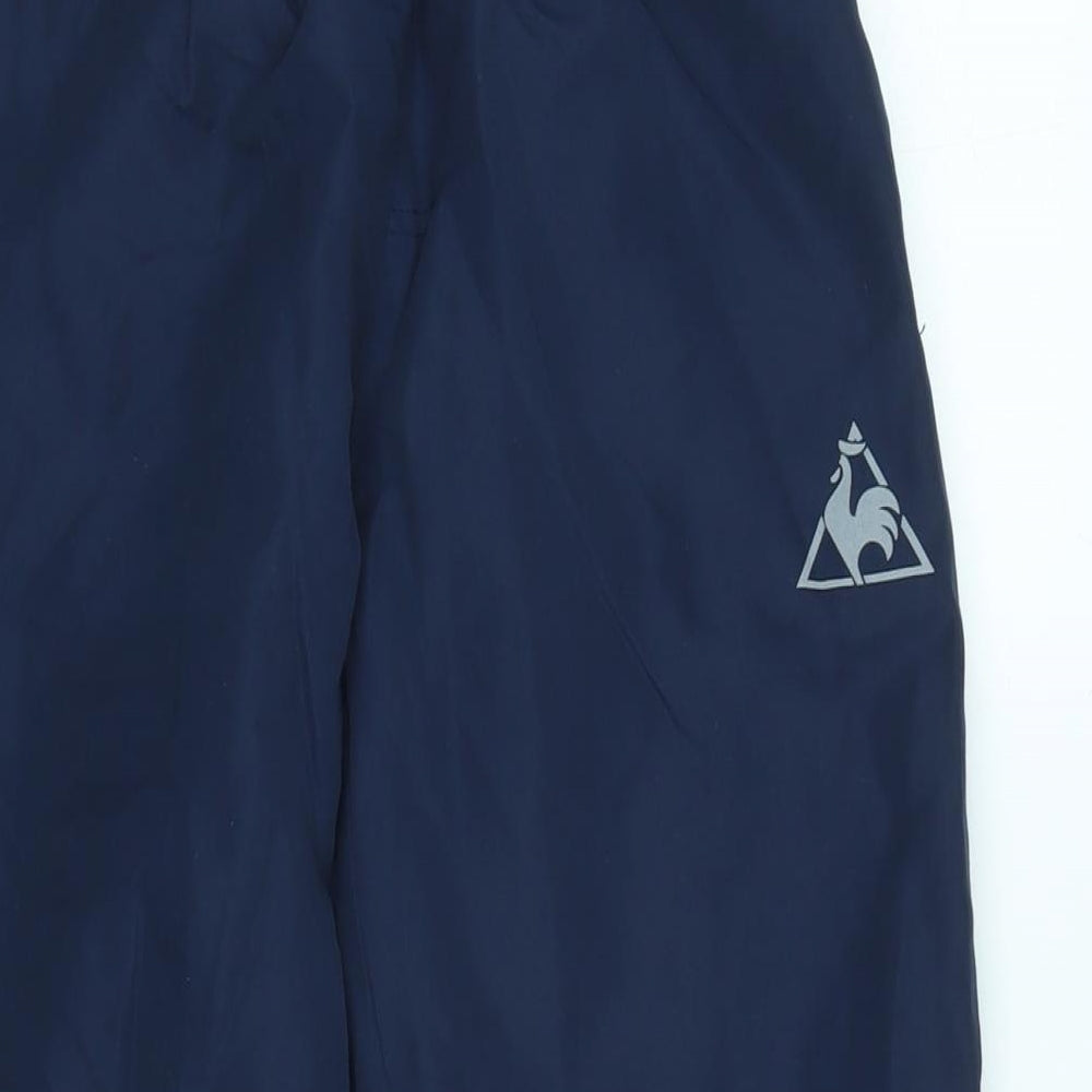 le coq sportif Boys Blue Polyester Jogger Trousers Size 6-7 Years L23 in Regular