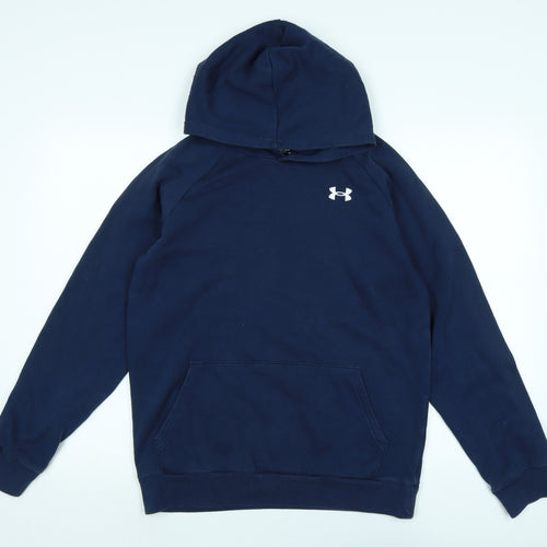 Under armour Mens Blue Polyester Pullover Hoodie Size L