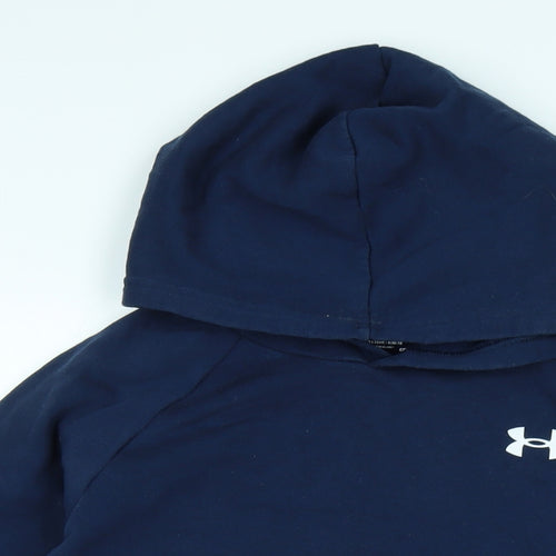 Under armour Mens Blue Polyester Pullover Hoodie Size L