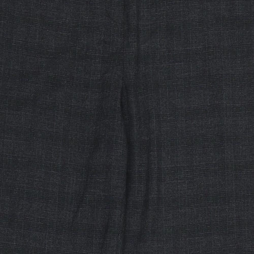 CC Womens Grey Cotton Trousers Size 14 L29 in Regular Zip