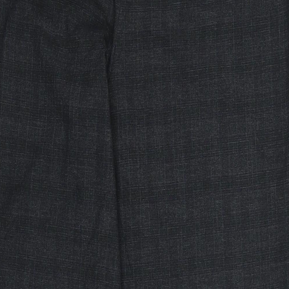 CC Womens Grey Cotton Trousers Size 14 L29 in Regular Zip